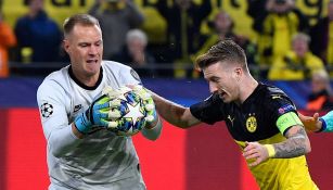 Marc-André ter Stegen en el partido de Barcelona