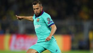 Jordi Alba, durante un duelo de Champions League 