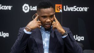 Samuel Eto'o durante un evento de La Liga