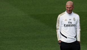 Zidane, durante entrenamiento del Madrid 