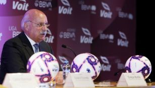 Enrique Bonilla durante la conferencia de prensa esta mañana