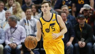 David Stockton durante un juego de baloncesto