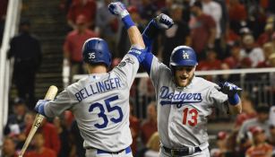 Max Muncy celebra anotación ante Nationals 