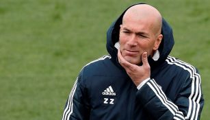 Zinedine Zidane en el entrenamiento del Real Madrid