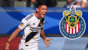 Uriel Antuna festeja un gol con Galaxy