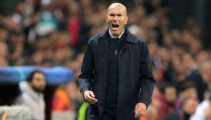 Zidane lanza un grito en un juego del Real Madrid
