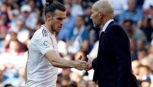 Gareth Bale y Zinedine Zidane en un juego del Real Madrid