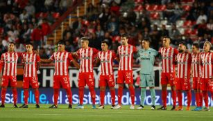 Jugadores de Necaxa, previo al duelo ante Tuzos