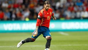 Sergio Ramos, en un partido de España