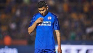 Orbelín, en un partido de Cruz Azul