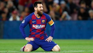 Lionel Messi lamenta una falla del Barcelona 