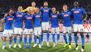 Jugadores del Napoli tras una victoria en Serie A 