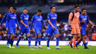 Jugadores de Cruz Azul, tras un partido en el A2019