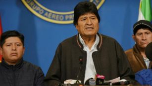 Evo Morales, durante un discurso