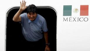 Evo Morales, en su llegada a México