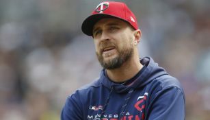 Rocco Baldelli, manager de los Mellizos de Minnesota, durante un juego ante los Tigres de Detroit