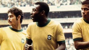 Pelé (centro) durante el Mundial de 1970