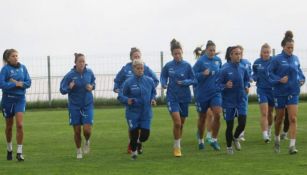 Jugadoras del UD Granadilla Tenerife en un entrenamiento