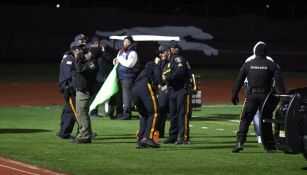 La Policía en el estadio tras el tiroteo