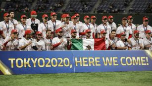 Selección Mexicana de beisbol tras conseguir su boleto a Tokio 2020