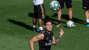 James Rodríguez entrenando con Real Madrid