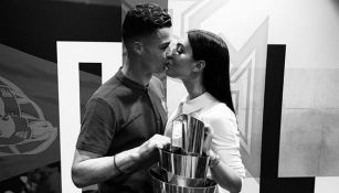 Cristiano Ronaldo y Georgina Rodríguez se dan un beso