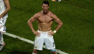 Cristiano Ronaldo, celebrando un gol con el Real Madrid