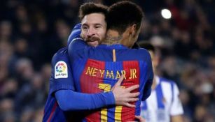 Messi y Neymar, en festejo en Barcelona