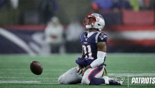 Duron Harmon lamenta una jugada con Patriots