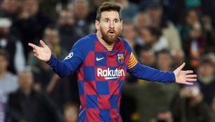 Leo Messi durante un duelo con el Barcelona 