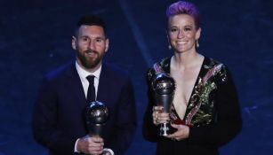 Messi y Megan Rapinoe presumen su reconocimiento