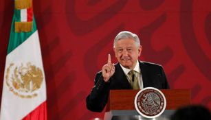 López Obrador durante una conferencia