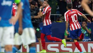 Héctor Herrera celebrando su anotación con Atlético de Madrid