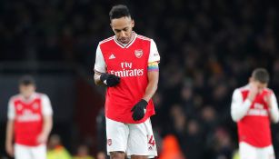 Pierre-Emerick Aubameyang lamenta la derrota del Arsenal