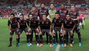 Jugadores del Veracruz, antes de un partido