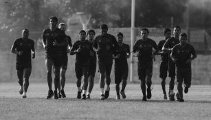 Jugadores del Veracruz en el último entrenamiento del equipo el jueves
