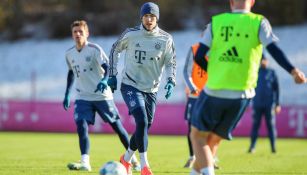 Jugadores del Bayern Munich en entrenamiento