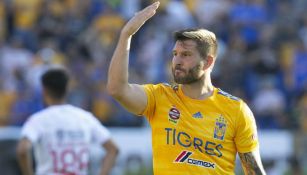 Gignac saluda a la tribuna