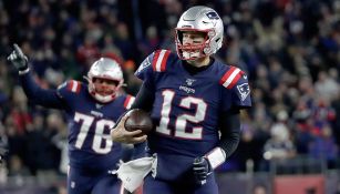 Tom Brady, en un partido con los Patriots