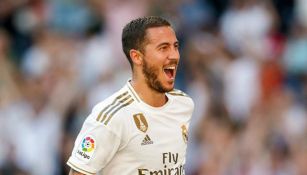 Hazard, en festejo con el Real Madrid