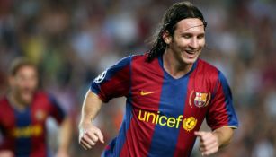 Messi celebró una anotación con los Culés