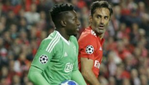 Onana en un juego de Champions ante el Benfica 