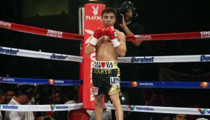 Travieso, durante una pelea