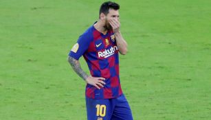 Lionel Messi se lamenta tas la derrota de Barcelona ante el 'Aleti'