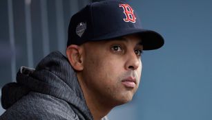 Cora, durante un partido de los Red Sox