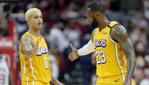 Lakers: Kyle Kuzma y LeBron James festejan una anotación