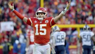 Patrick Mahomes, quarterback de Kansas City Chiefs, celebrando una anotación