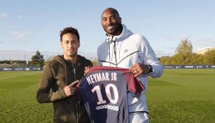 Neymar y Kobe en el entrenamiento del PSG