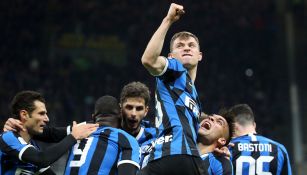 Jugadores del Inter de Milan celebrando un gol ante la Fiorentina