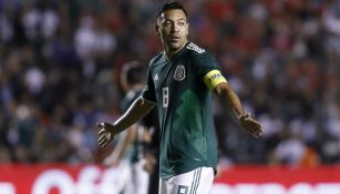 Marco Fabián durante un partido con la Selección Mexicana